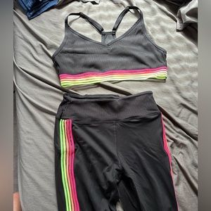 Victorias secret PINK leggings with matching sports bra